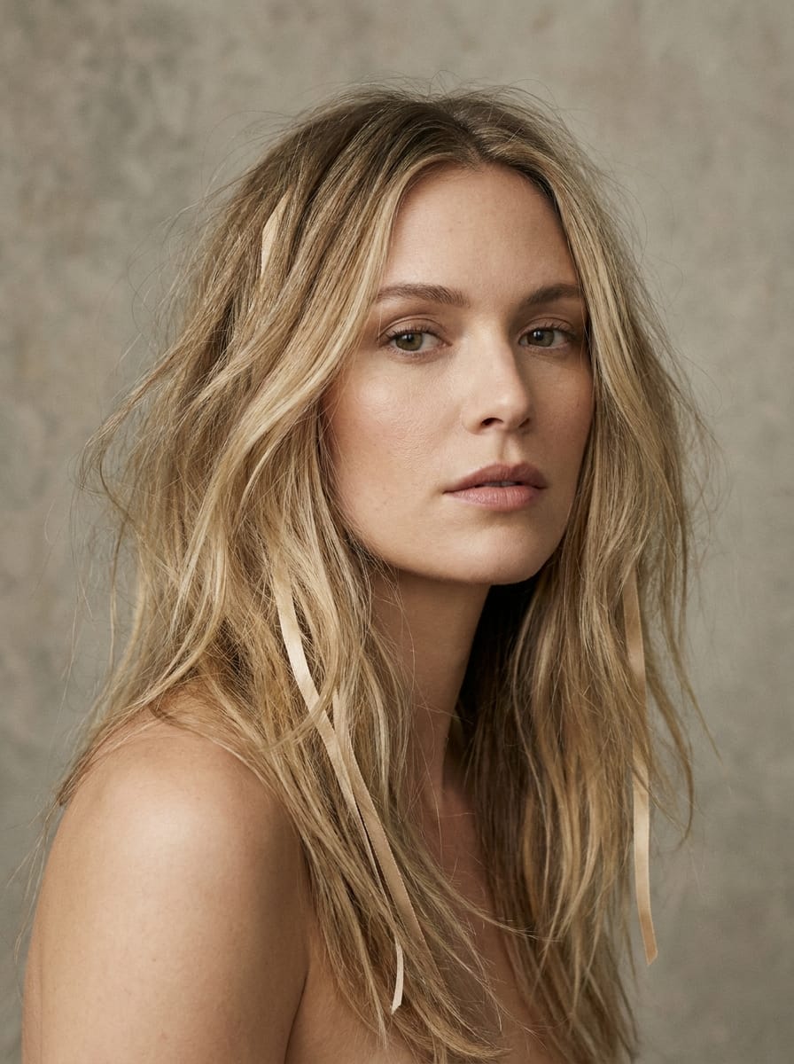 Weiches Blondbalayage für feines Haar - Blondes Balayage